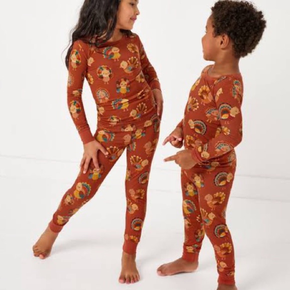 Little Sleepies 3T Grateful Gobbles Bamboo Long Sleeve + Pants Pajamas